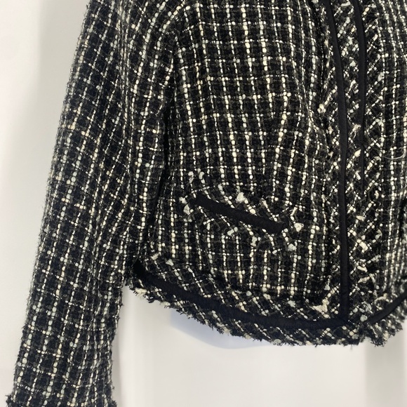 Pre-Owned Merona Women’s Vintage Black & White Tweed Blazer/Jacket – Size M - Picture 2 of 7